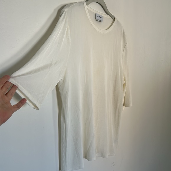 NWOT St. John Viscose Blend White Blouse - Picture 4 of 8